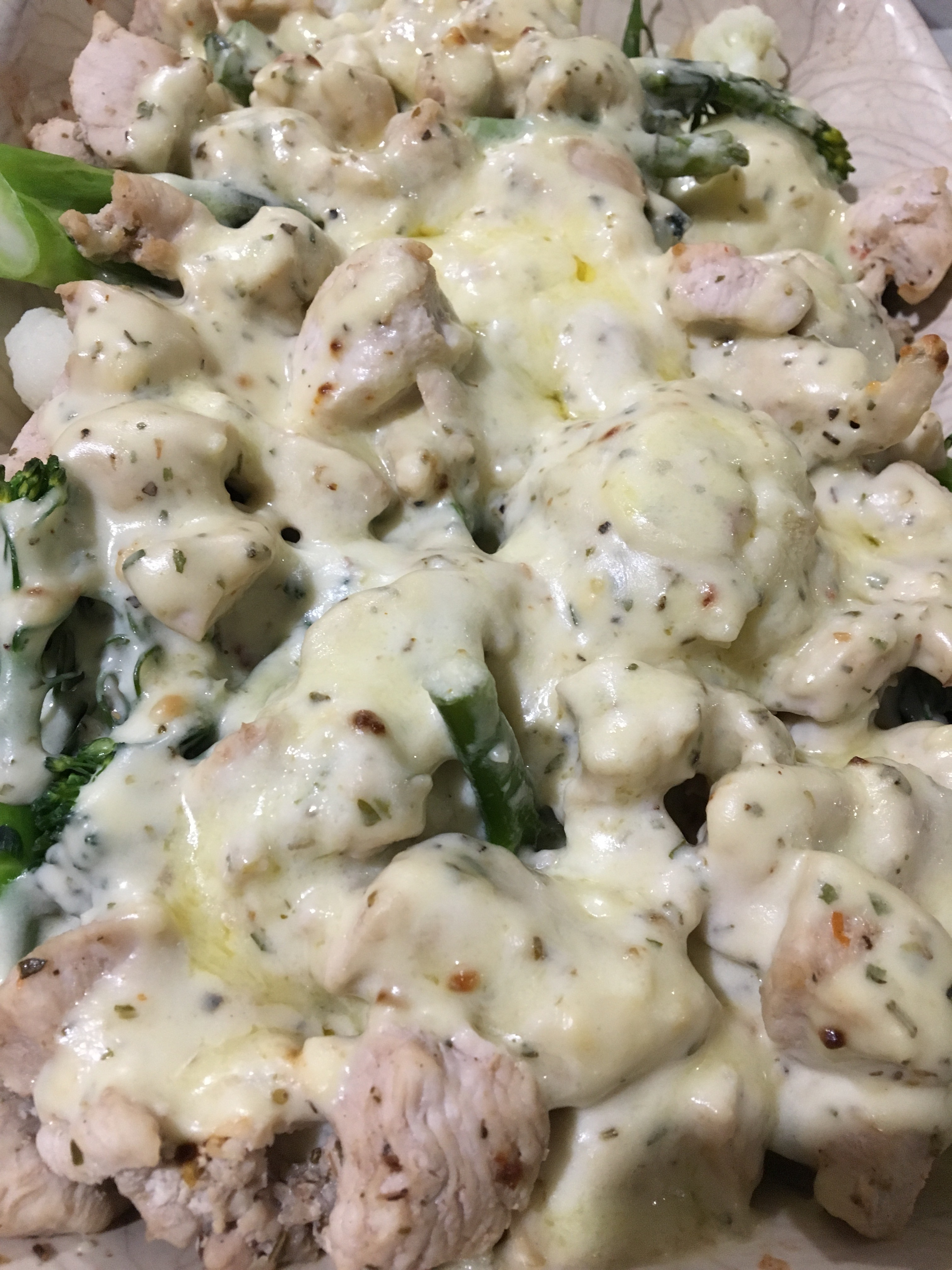 Chicken, Broccoli & Cauliflower Bake